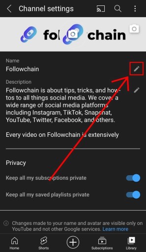 Cómo cambiar el nombre de tu canal de YouTube en el móvil