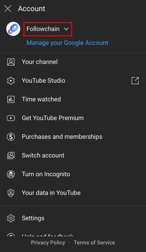 YouTube administrar cuentas
