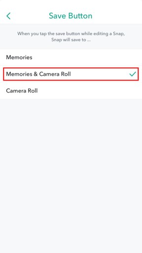 Recuerdos de Snapchat y rollo de cámara