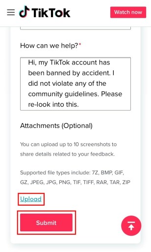 Cómo apelar una prohibición en TikTok