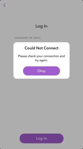 Snapchat no pudo conectarse