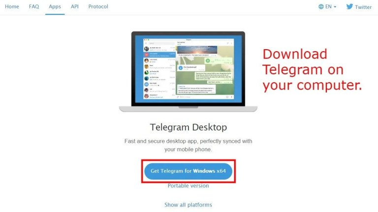 Telegrama para Windows