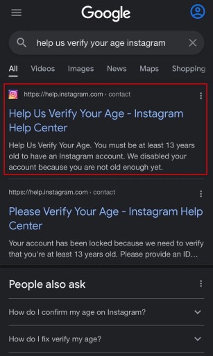 Ayúdanos a verificar tu edad Instagram