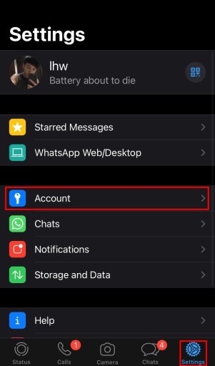 Configuración de la cuenta de WhatsApp