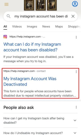 Cómo recuperar una cuenta de Instagram deshabilitada