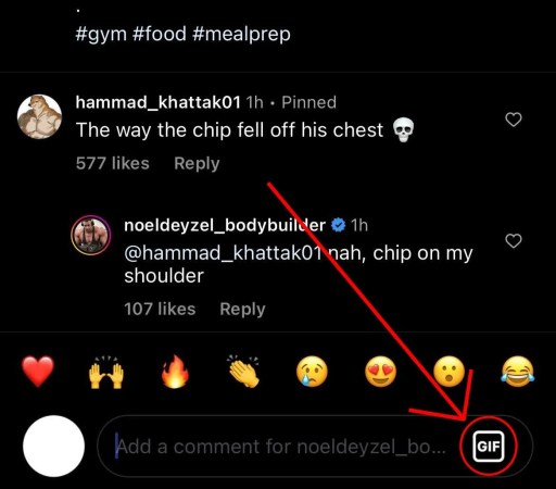 Cómo comentar GIF en Instagram