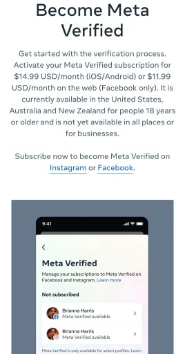 ¿Por qué la opción Meta Verified no se muestra en Instagram?