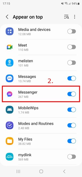 Los encabezados de chat de Messenger no funcionan
