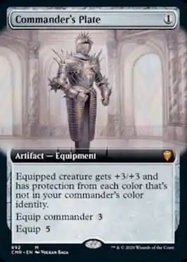 Imagen de soldado con armadura a través de Commander's Plate Commander Legends MTG card