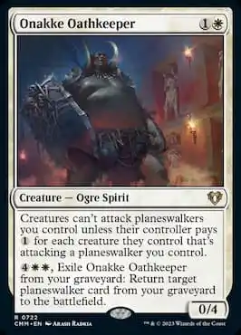 Imagen del espíritu del ogro a través de la tarjeta Precon de Onakke Oathkeeper CMM Planeswalker Party