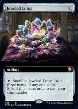 Imagen de loto multicolor a través de la tarjeta MTG de Jeweled Lotus Commander Legends