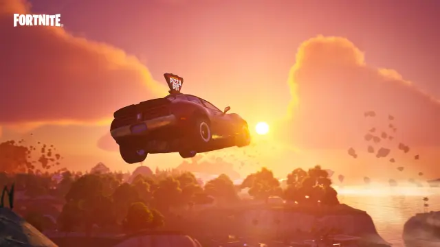 Un Nitro Fang volando por el aire después de realizar un salto. 