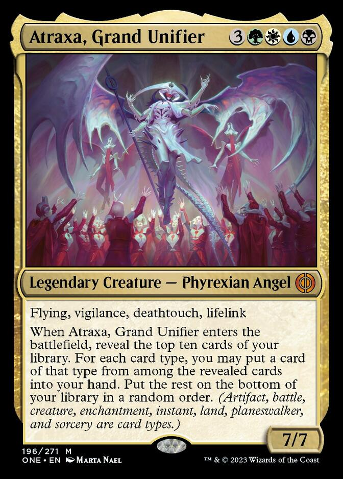 Atraxa, Gran Unificador, una carta de Magic: The Gathering.