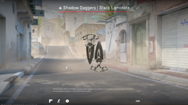 Shadow Daggers laminado negro de CS2.