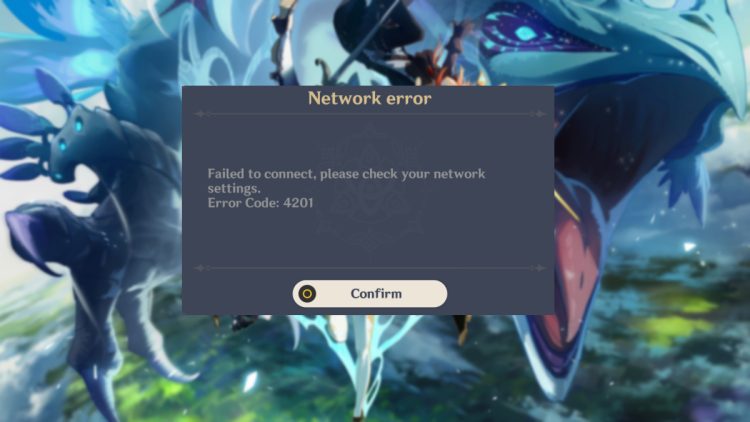 Guide de depannage du code derreur 4201 de Genshin Impact