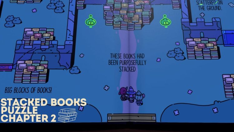 Plucky Squire solutions du puzzle des livres empiles du
