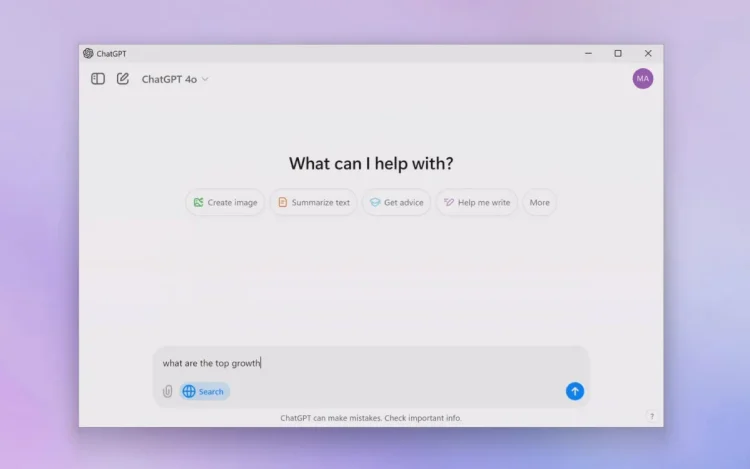 The desktop application ChatGPT for Windows is now free for.webp