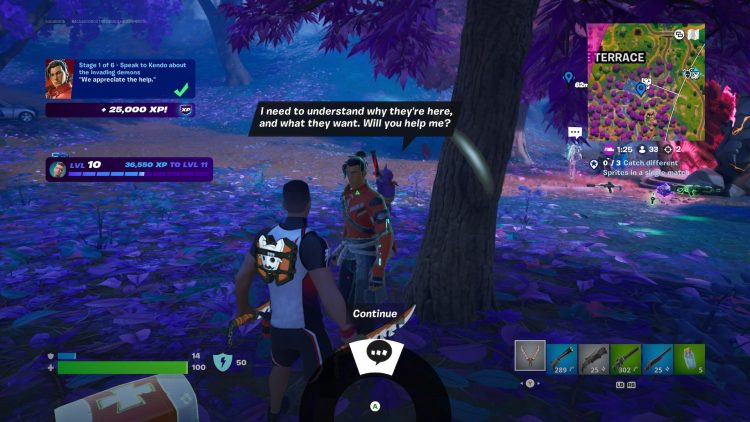 Comment parler au Kendo des demons envahisseurs dans Fortnite