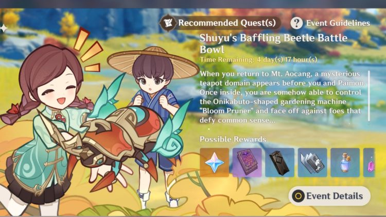 Genshin Impact Guide des evenements du Baffling Beetle Battle