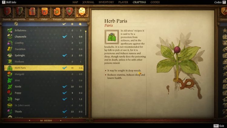 Comment obtenir Herb Paris dans le Royaume de Come Deliverance