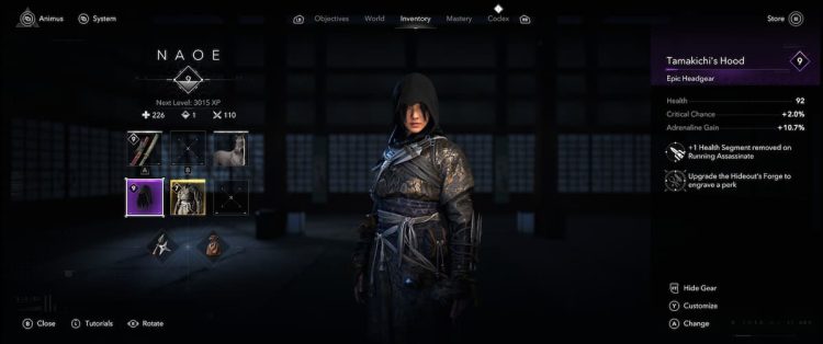 Comment changer les vetements et lapparence dans Assassins Creed Shadows